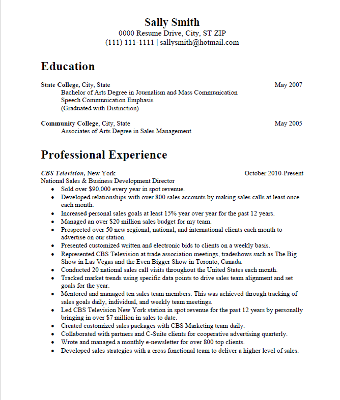 sample resume on Queen Connection
